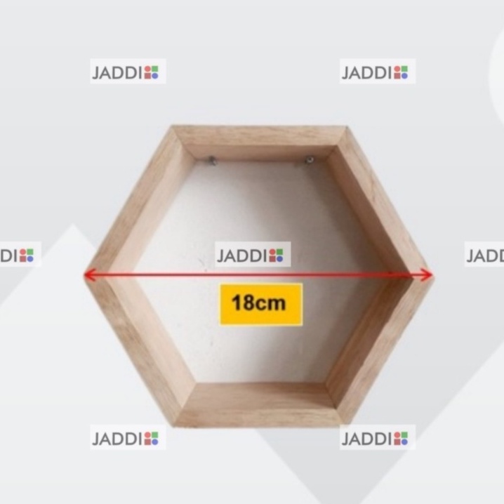 Jual JADDI [kode: H5C18D ] MINI Rak Heksagonal 1 buah Hexagonal Wooden ...