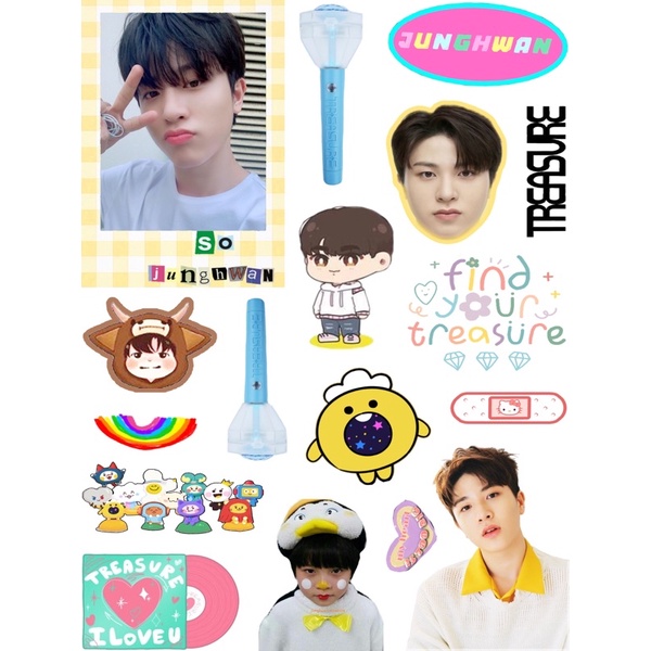 Jual Stiker Treasure Sudah Cutting Aaesthetic Cute Deco Sticker Teume Kpop Junkyu Asahi