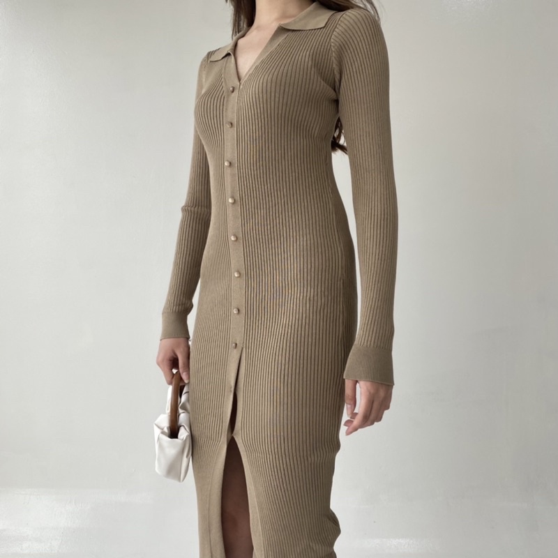 Jual POLO KNIT DRESS | MIDI DRESS | LONG DRESS | Shopee Indonesia