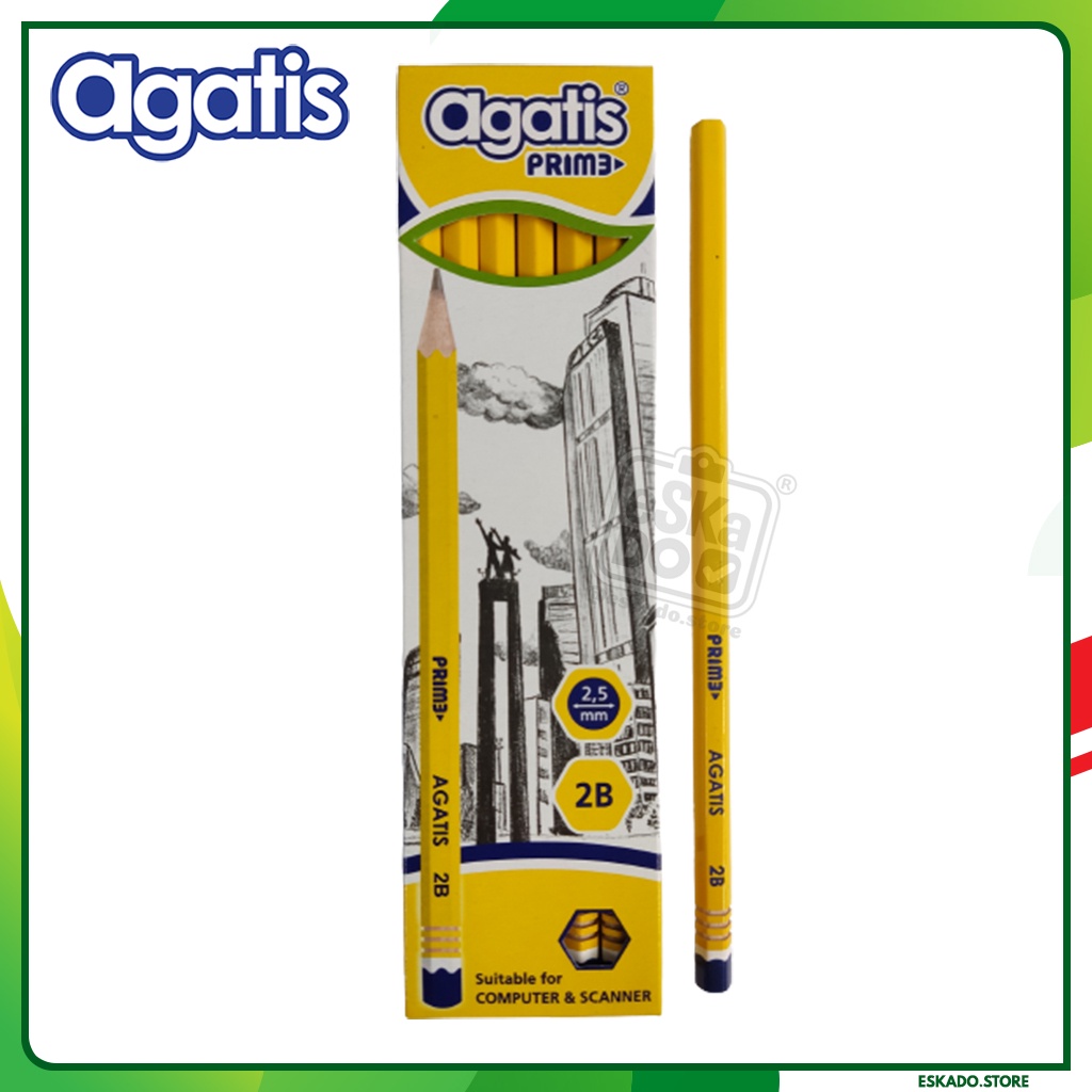 Jual Pensil Agatis Prime 2B (12 Pcs) | Shopee Indonesia