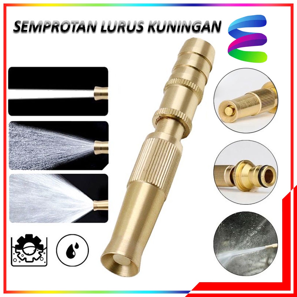 Jual Kepala Semprotan Air Lurus Kuningan Nozzle Spray Kuningan