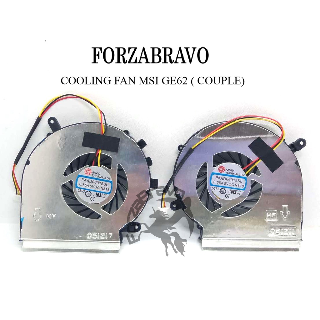 MSI GE62 GE72 GL62 GL72 PE60 PE70 CPU Cooling Fan – 5V 3-Pin, Genuine Replacement