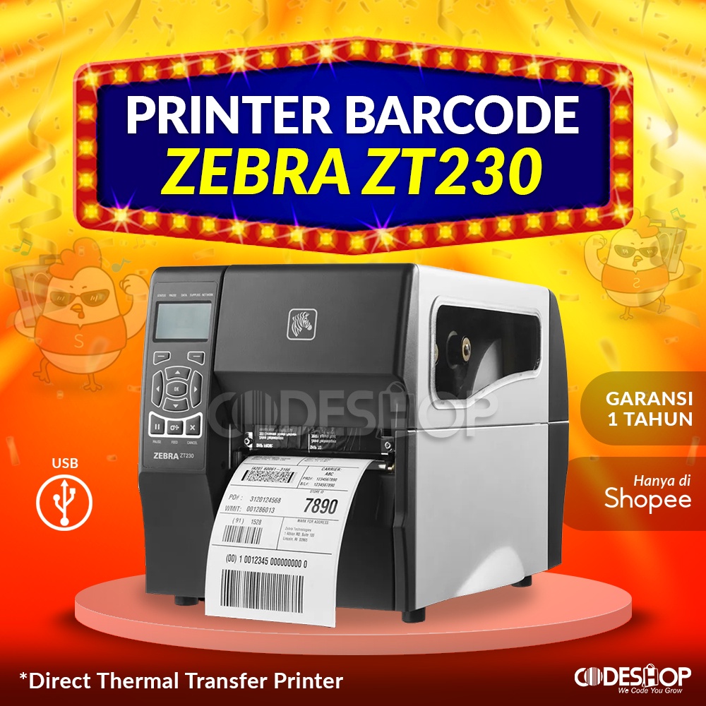 Jual PRINTER CETAK LABEL ALAMAT PENGIRIMAN PRODUK MARKETPLACE ZEBRA