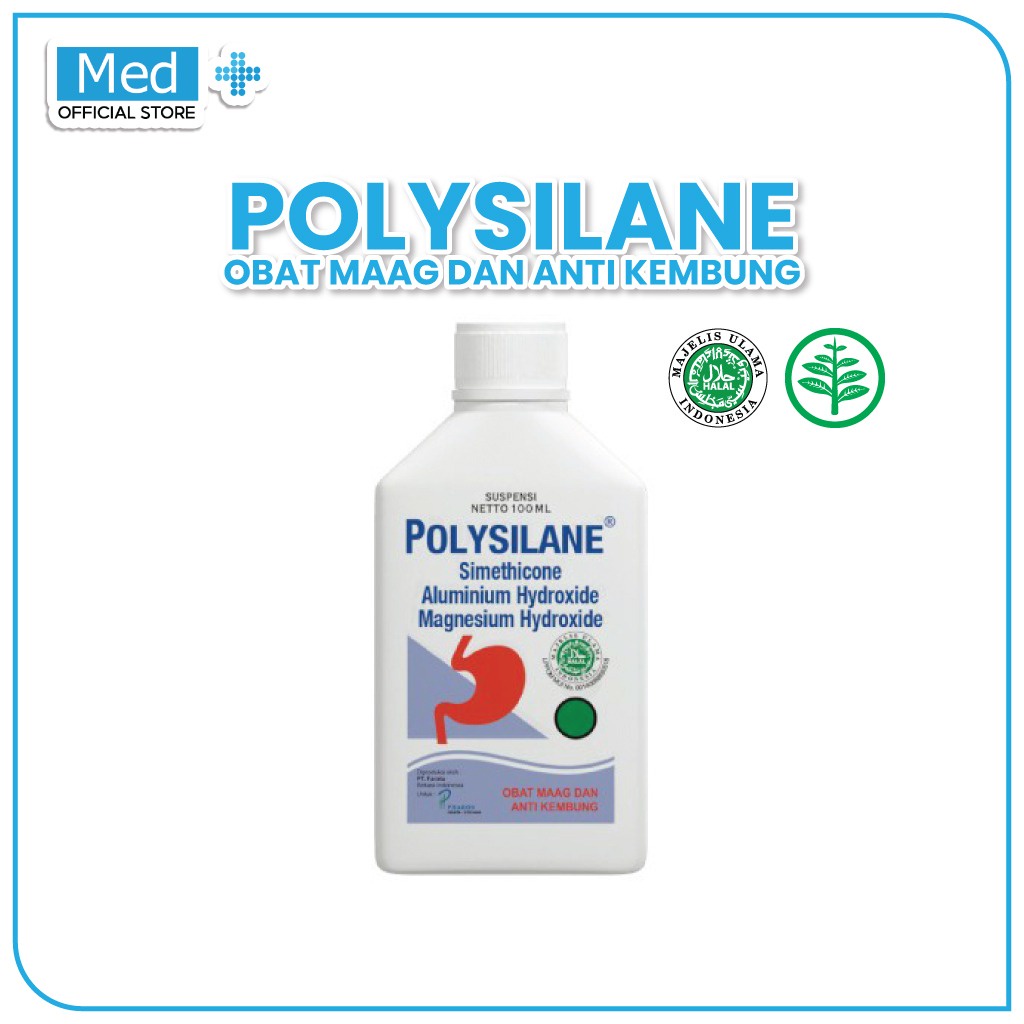 Jual Med+ Polysilane Suspensi 180 ml / Maag / Sakit Maag / Asam Lambung ...