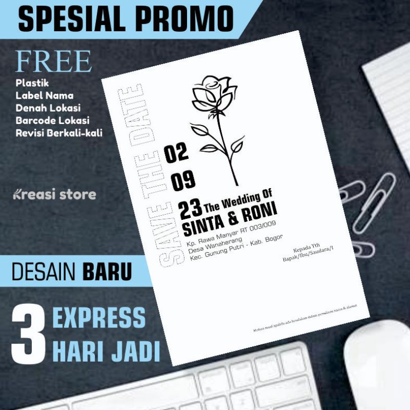 Jual Undangan Pernikahan / undangan aesthetic / undangan elegan