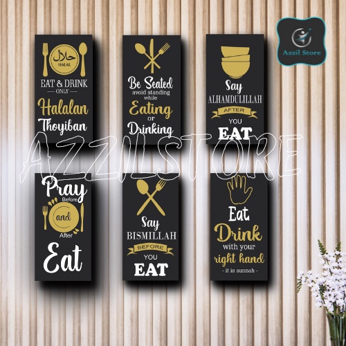 Jual Hiasan Dinding Dapur Islami Wall Decor Pajangan Tema Food Kitchen