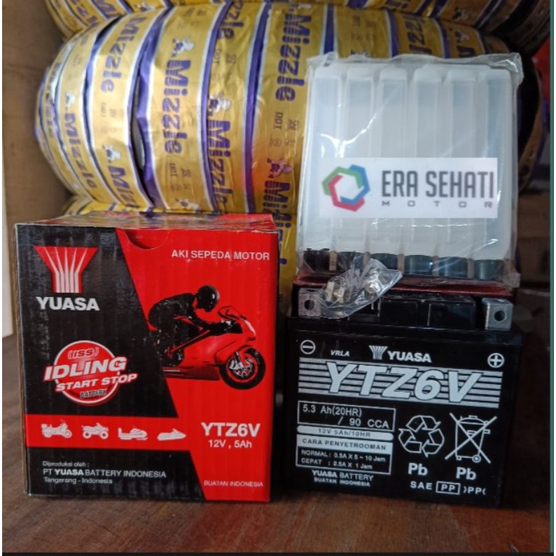 Jual NN Aki Motor PCX Vario 125/150 YUASA YTZ6V ORIGINAL | Shopee Indonesia