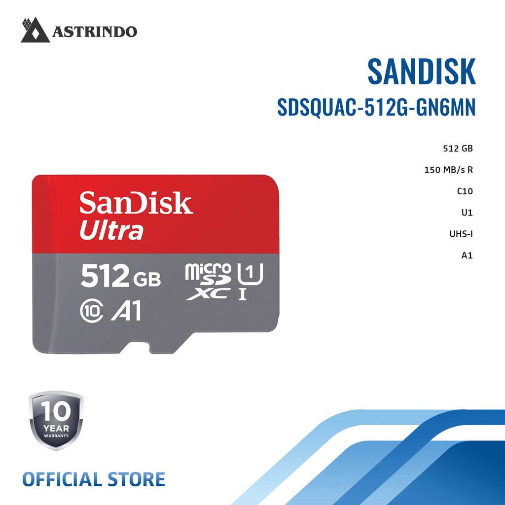 Jual Sandisk Ultra Micro SDXC 512 GB (SDSQUAC-512G-GN6MN) | Shopee ...