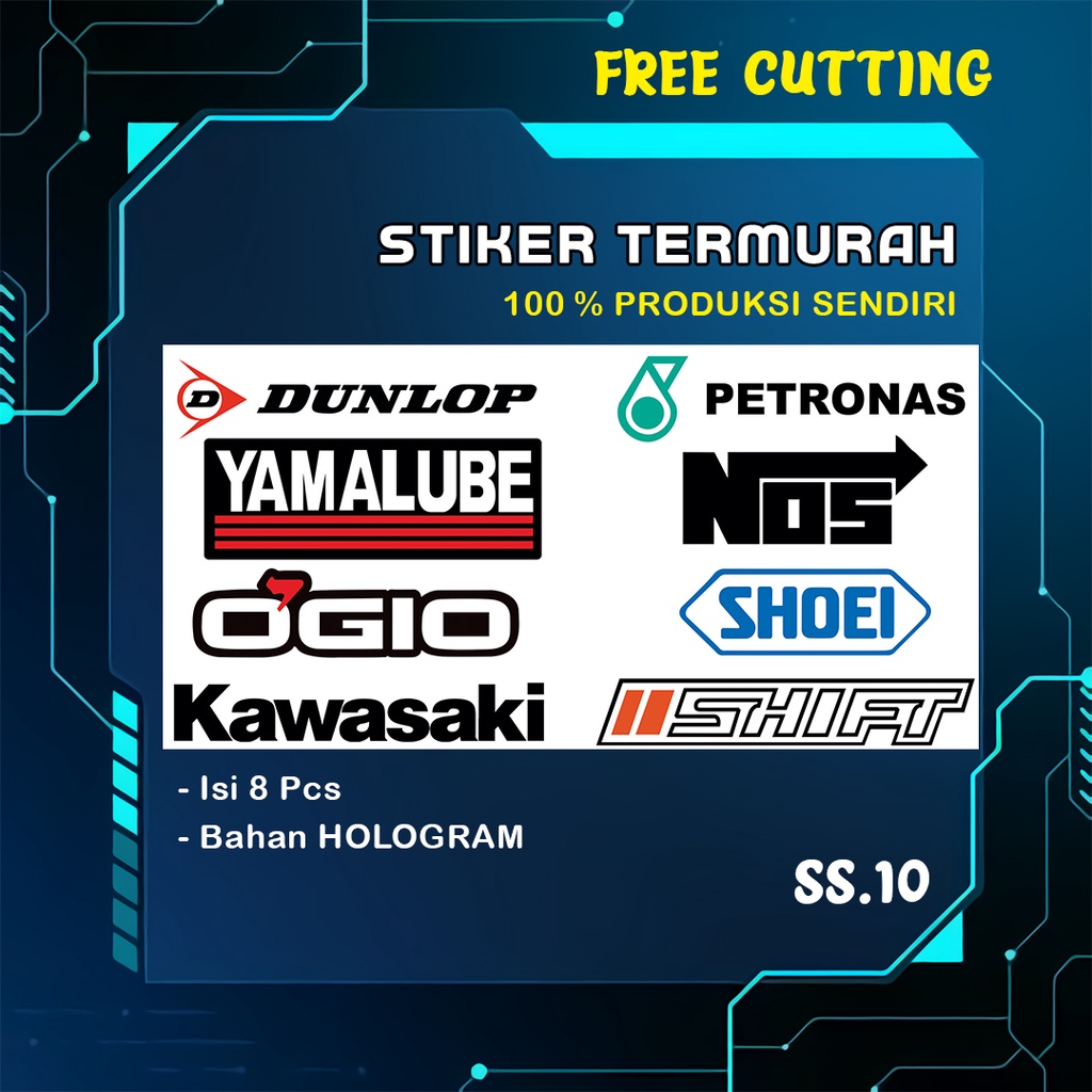 Jual STIKER RACING MOTOR Stiker GAME // HOLOGRAM isi 8 pcs // CUSTOM ...