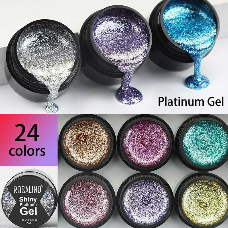Jual READY STOCK (1 20) Rosalind SHINY PLATINUM GEL SERIES Gel Nail