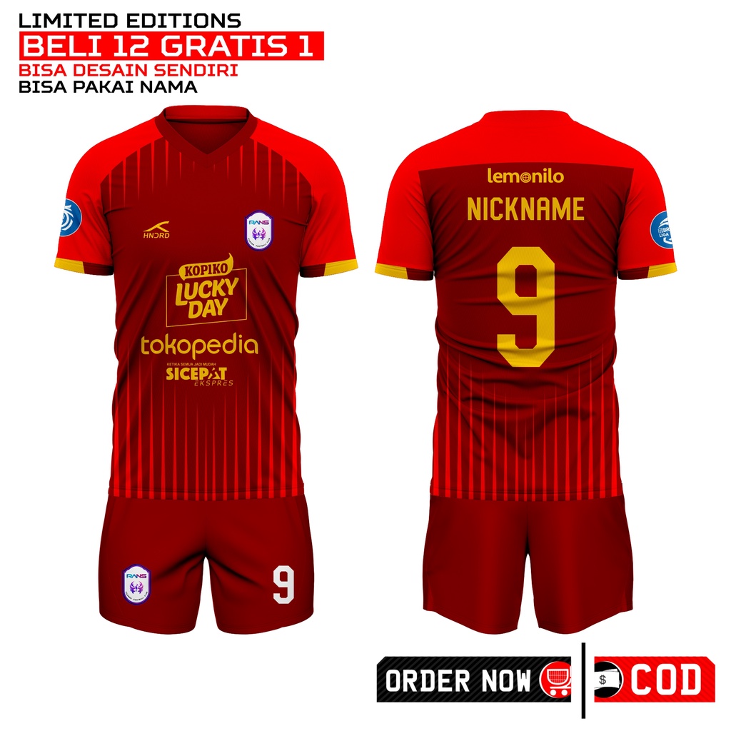 Jual COD JERSEY RANS FC 2022-2023 LIGA 1 BISA PAKAI NAMA DAN NO ...