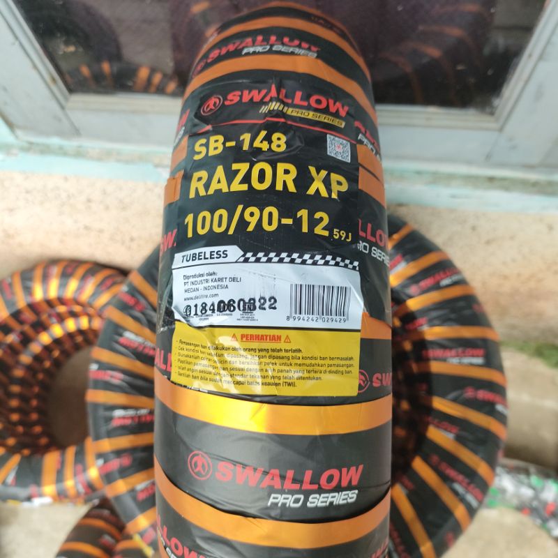 Jual Ban tubeless swallow razor xp pro series 100/90-12 free pentil ...