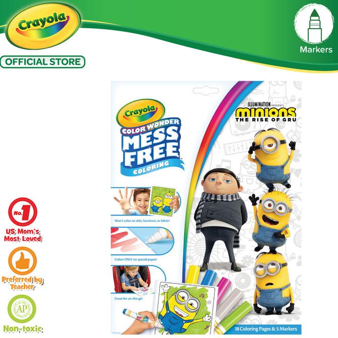 Jual Crayola Color Wonder Mess Free Minions 2 Coloring Pages & Markers