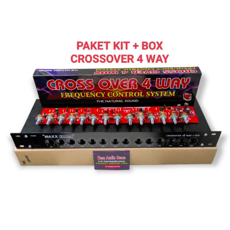 Jual Paket Kit + Box Crossover Aktif 4 WAY Subwoofer Cross Over ...