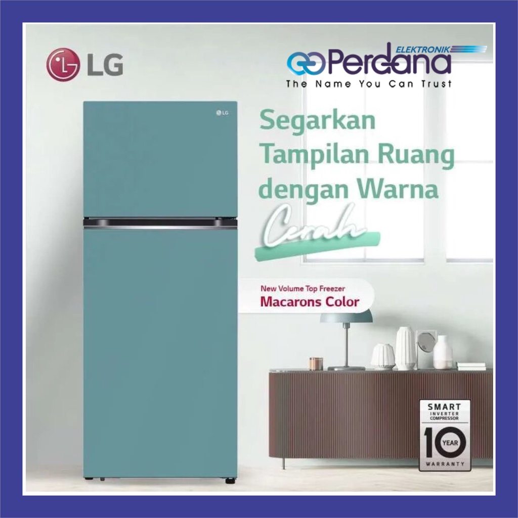 Jual Kulkas Lg Pintu Inverter Macaron Gnb Pqg Shopee Indonesia