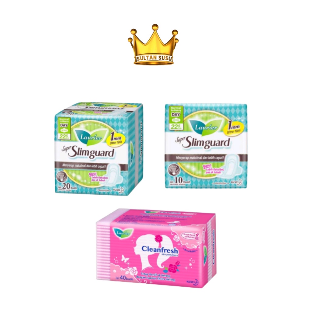 Jual Laurier Pembalut Super Slim Guard 22,5cm 10s/20s & Laurier Panty Liner Cleanfresh 40s