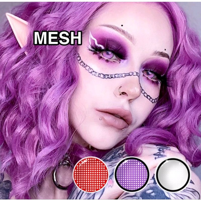 Jual Softlens Cosplay Mesh Series White / Violet / Red | Shopee Indonesia