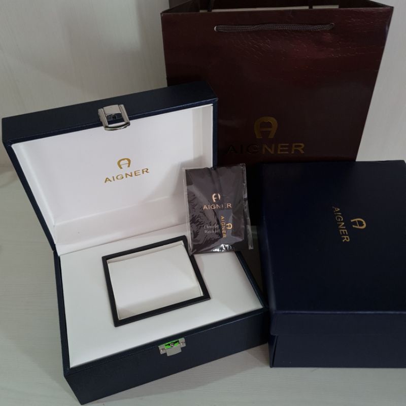 Jual Kotak Box Jam Tangan Merk Aigner Watch Model Original Fullset Shopee Indonesia