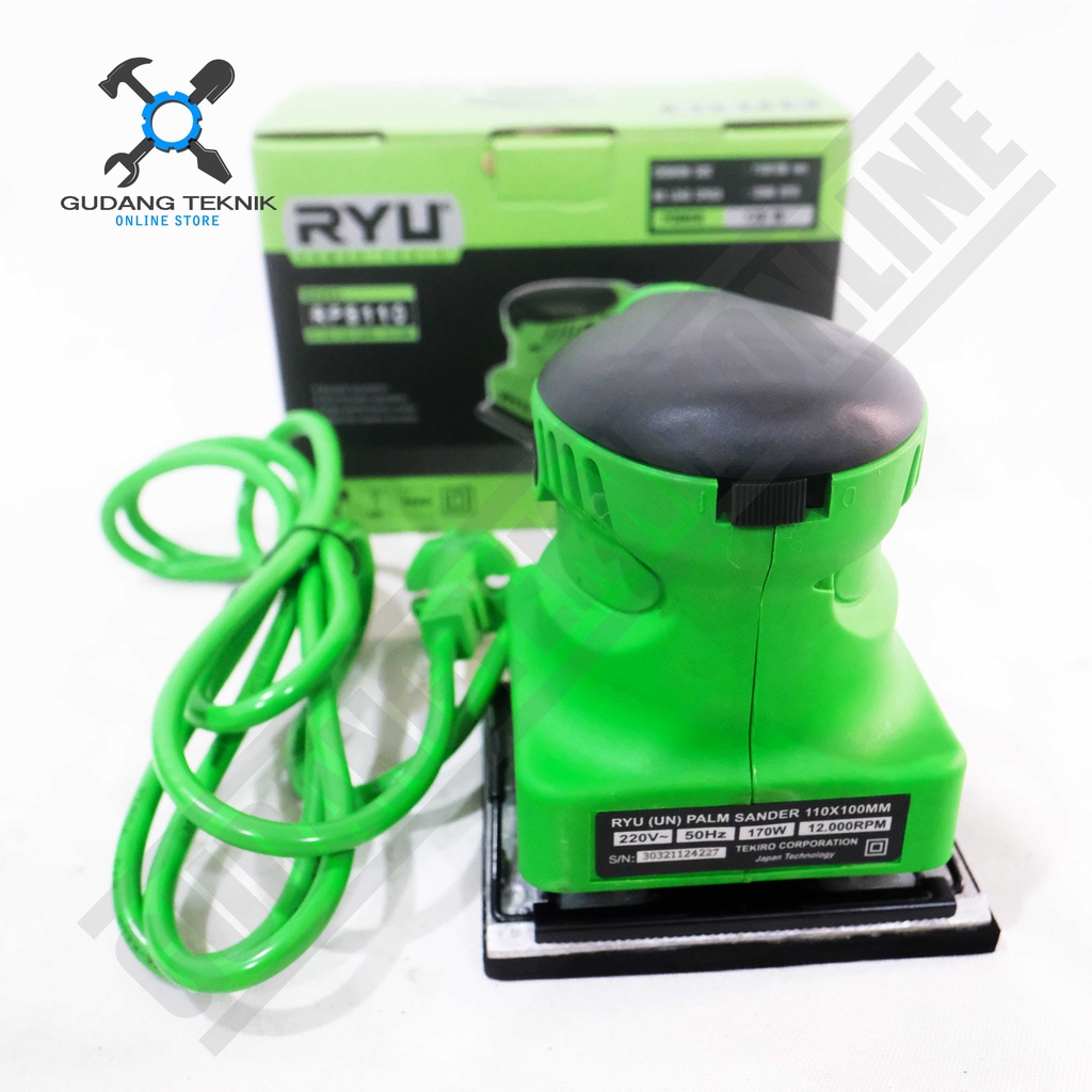 Jual Mesin Amplas Sander RYU RPS110 / Mesin Palm Sander Kayu Elektrik ...