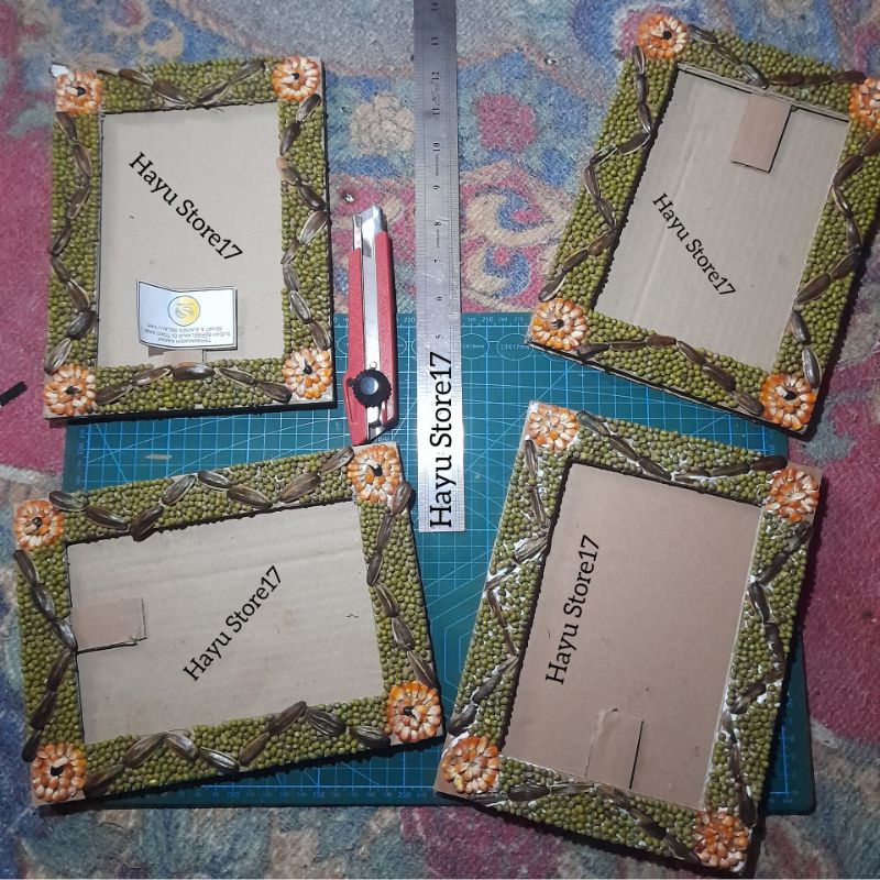 Jual Bingkai foto dari biji bijian Bingkai foto kardus Bingkai foto