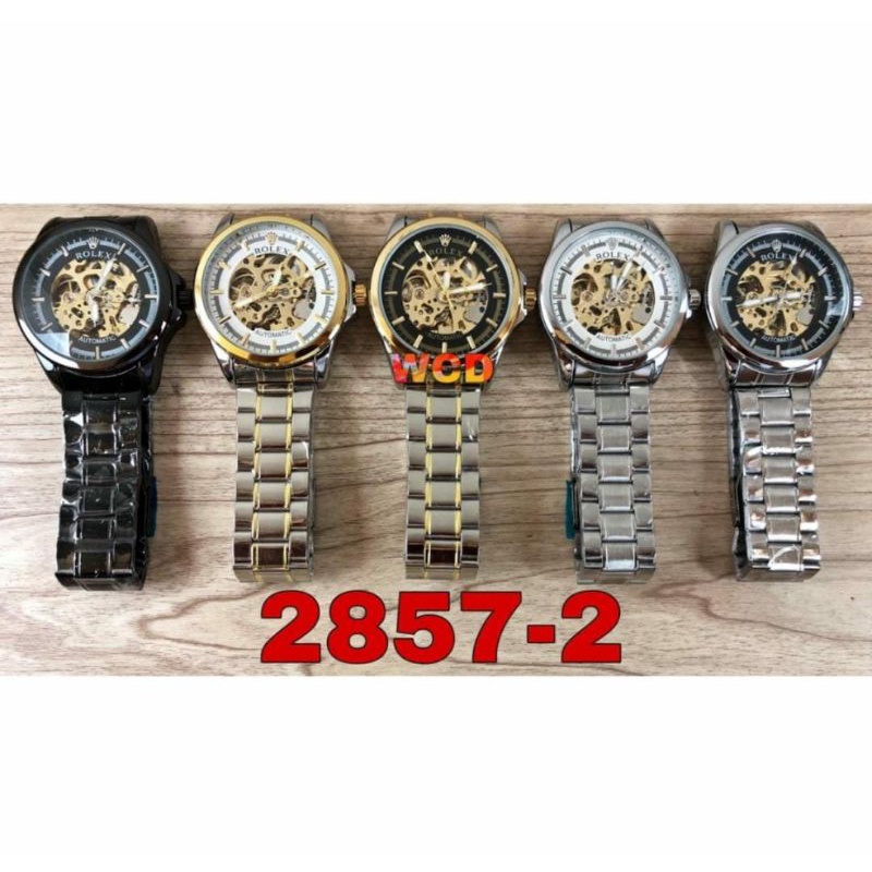 Jual Jam Tangan Rolex Otomatis Skeleton Garis Transparan Tanpa Baterai ...