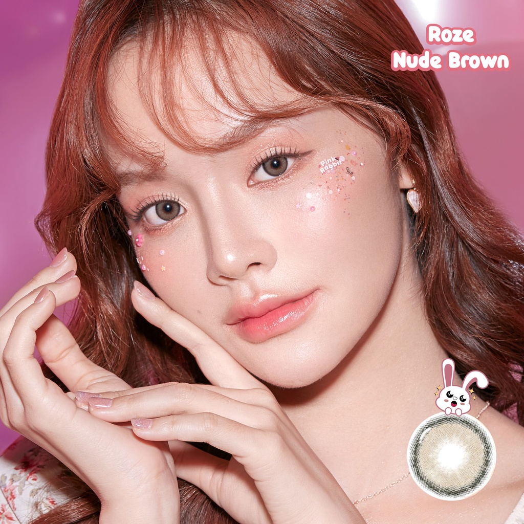 Jual Pinkrabbit Softlens Roze Nude Brown Normal Minus S D