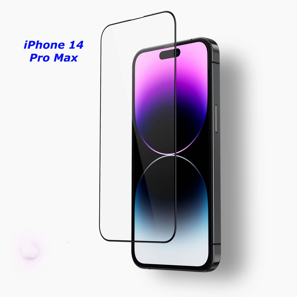 Jual Tempered Glass Iphone 14 Pro Max Full Cover Full Screen Protector