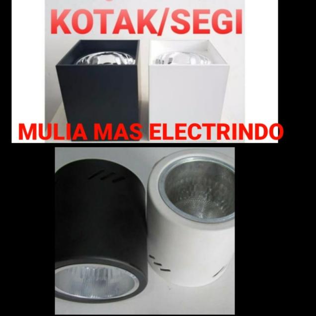 Jual Limited Stock Kap Lampu Downlight Ob In Inch Rumah Lampu E Outbow Kotak Bulat Body