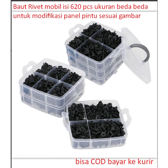 Jual Baut Rivet mobil isi 620 pcs ukuran beda beda untuk modifikasi ...