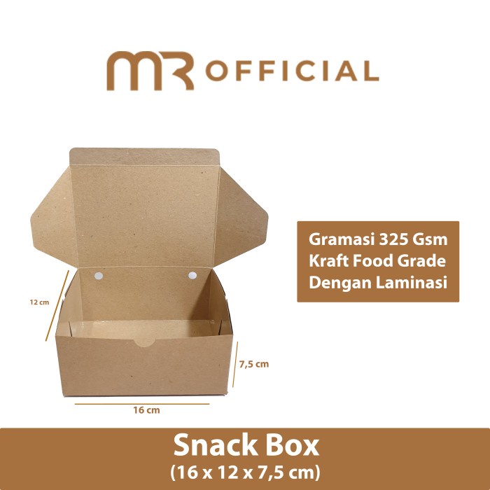 Jual dus kotak ayam / snack box / dus kemasan ayam / karton box makanan