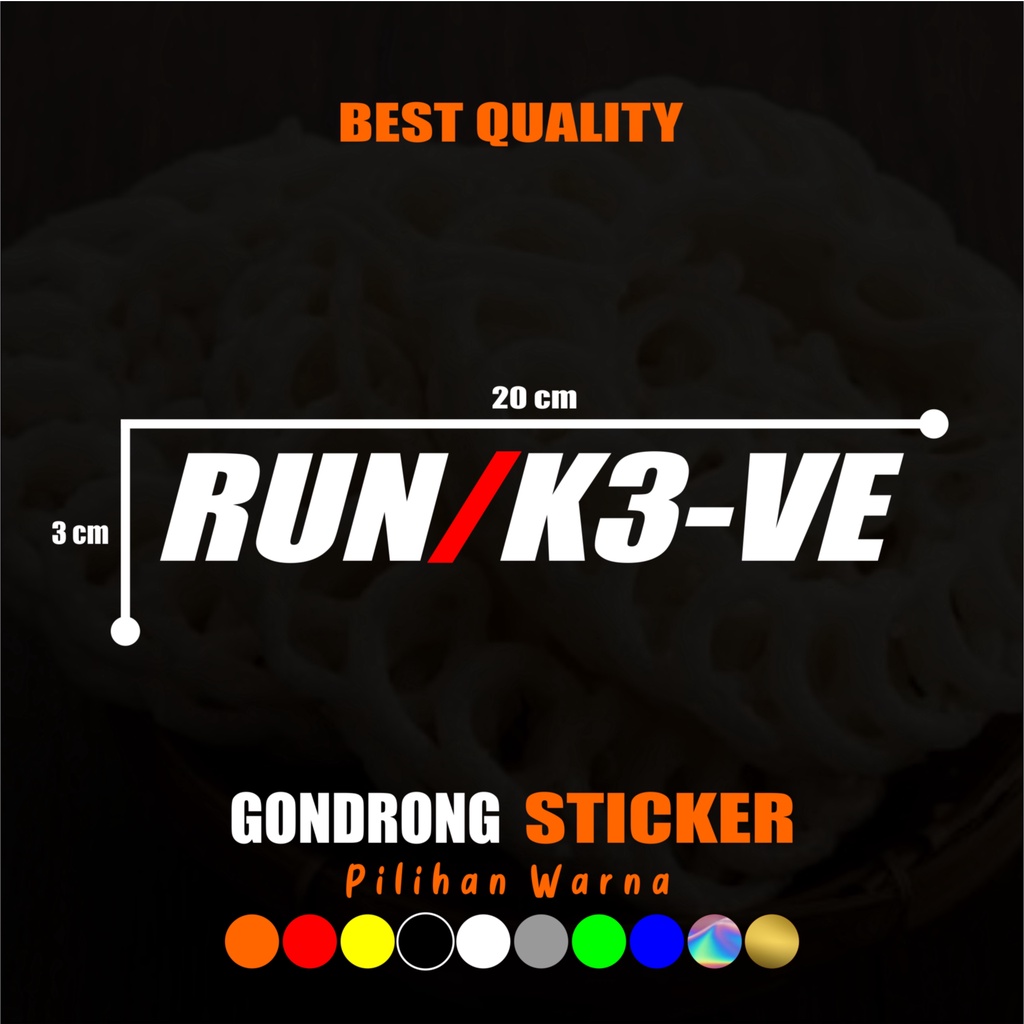 Jual Stiker Run K Ve Stiker Cutting Motor Mobil Shopee Indonesia