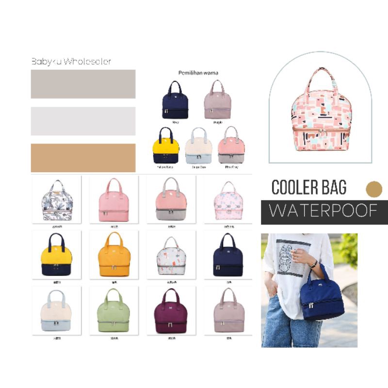 Jual Cooler bag tas penyimpan asi tahan air multifungsi / tas bekal