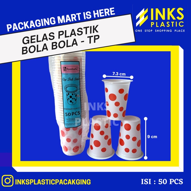 Jual Gelas Plastik Polkadot Isi 50 Pcs Shopee Indonesia 3213