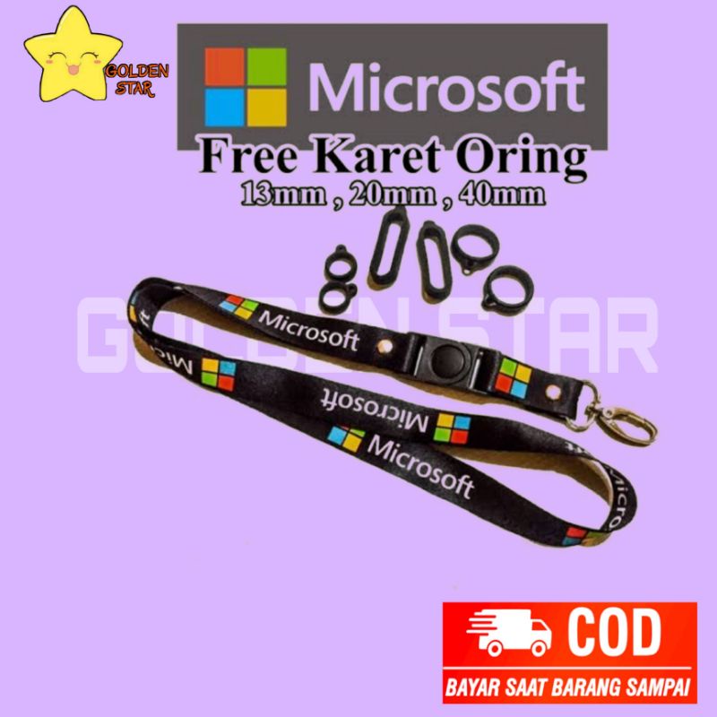 Jual Tali Lanyard MICROSOFT | Tali Lanyard DISTRO | Gantungan Kunci ...