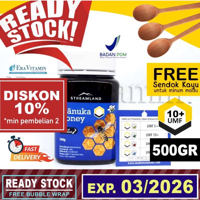 Jual [Promo] 500Gr Streamland Madu Manuka Umf 10+ Honey Original New