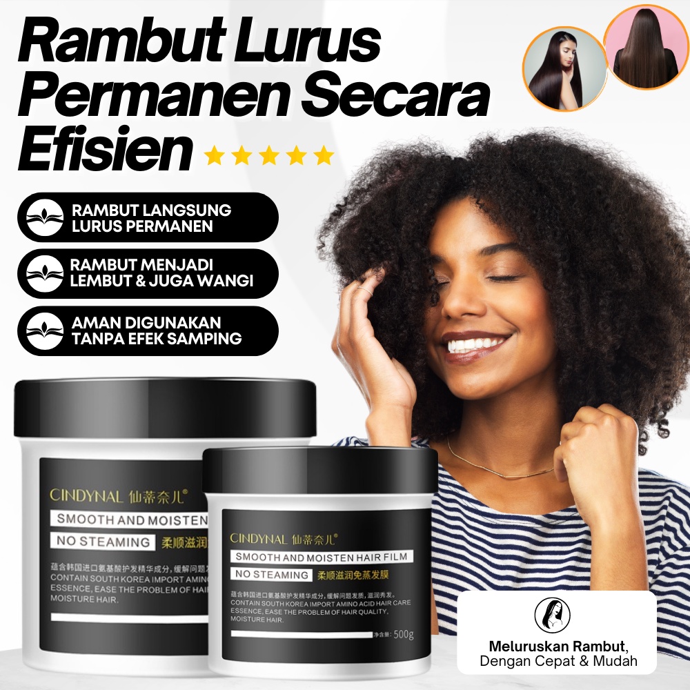Jual ORIGINAL HAIR MASK CINDYNAL PELURUS RAMBUT TERBAIK YANG MELURUSKAN ...
