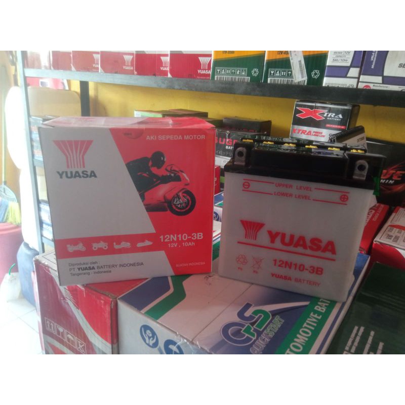 Jual AKI GENSET YUASA 12N10-3B BASAH 12V 10 AH | Shopee Indonesia