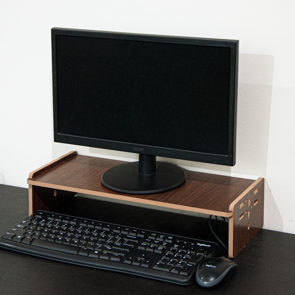 Jual Rak Meja Stand Tatakan Monitor Komputer Serbaguna Desktop Storage Organizer Mdf Lc