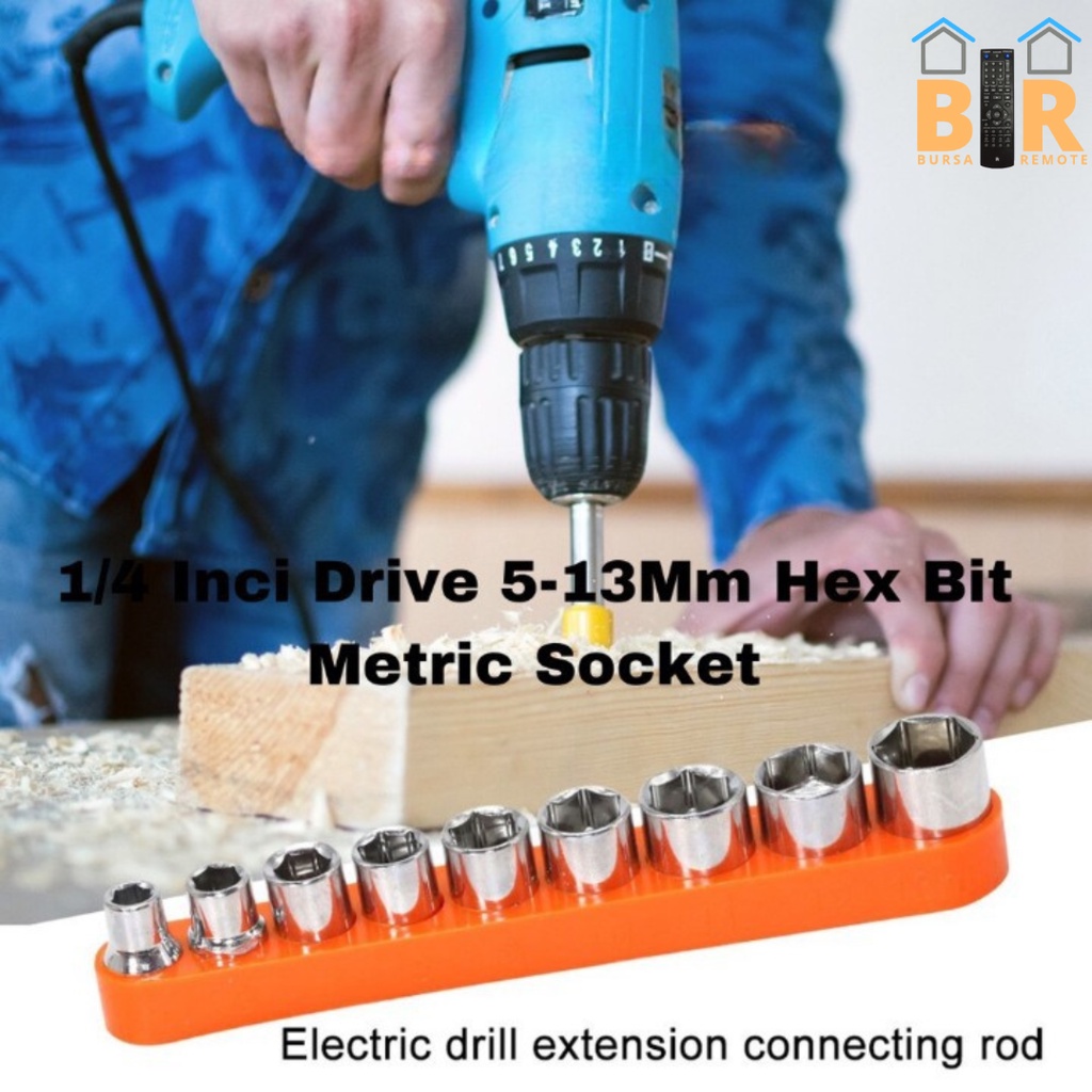Jual Kunci Mini 9 Pcs Sock Driver Hex Head Bit Socket SET KUNCI Wrench ...