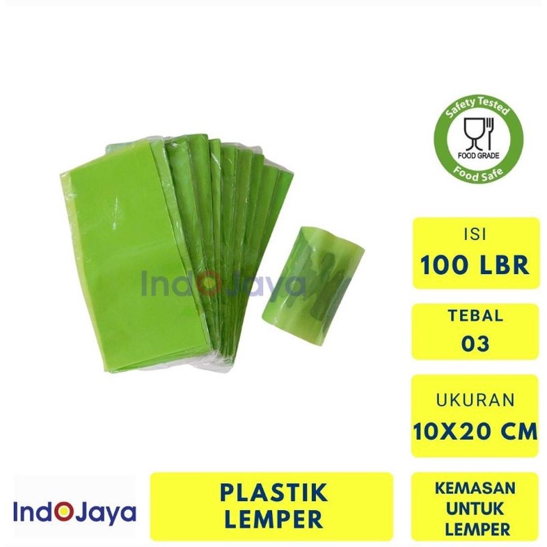 Jual Plastik Lemper Plastik Bungkus Lemper Pe Hijau 10x20 Isi 100 Lembar Shopee Indonesia 4696