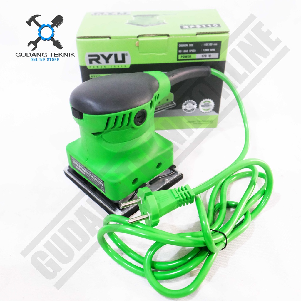 Jual Mesin Amplas Sander RYU RPS110 / Mesin Palm Sander Kayu Elektrik ...