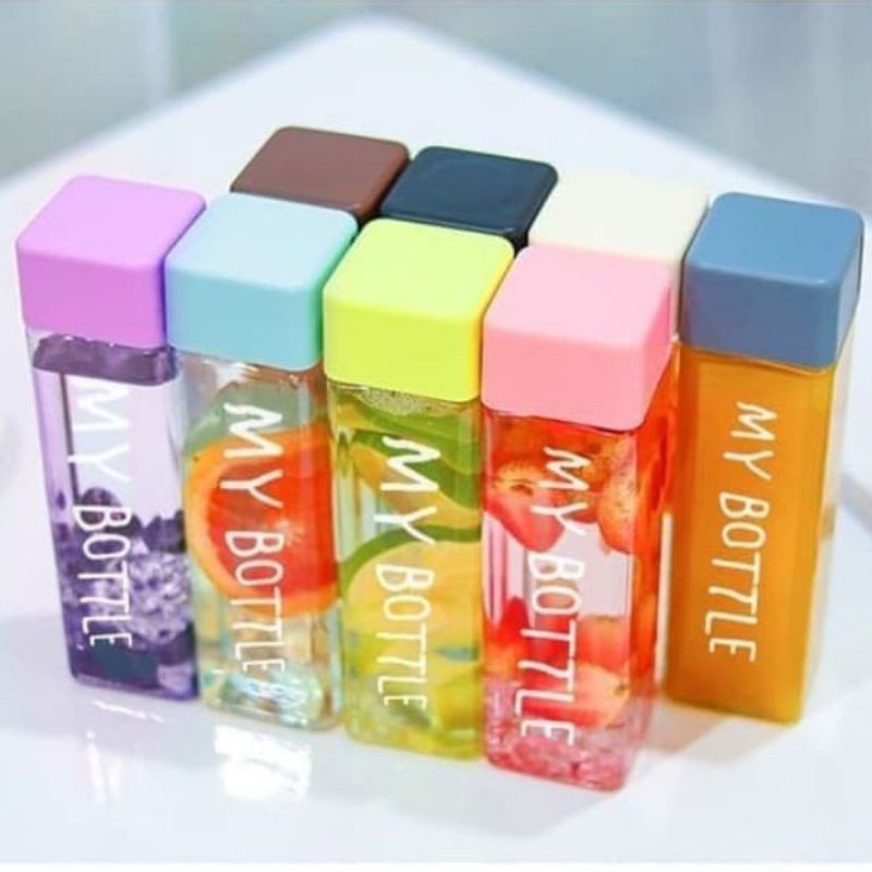 Jual SOUVENIR MY BOTTLE KOTAK TRANSPARAN WARNA BOTOL MINUM SOUVENIR NIKAH & SOUVENIR ACARA