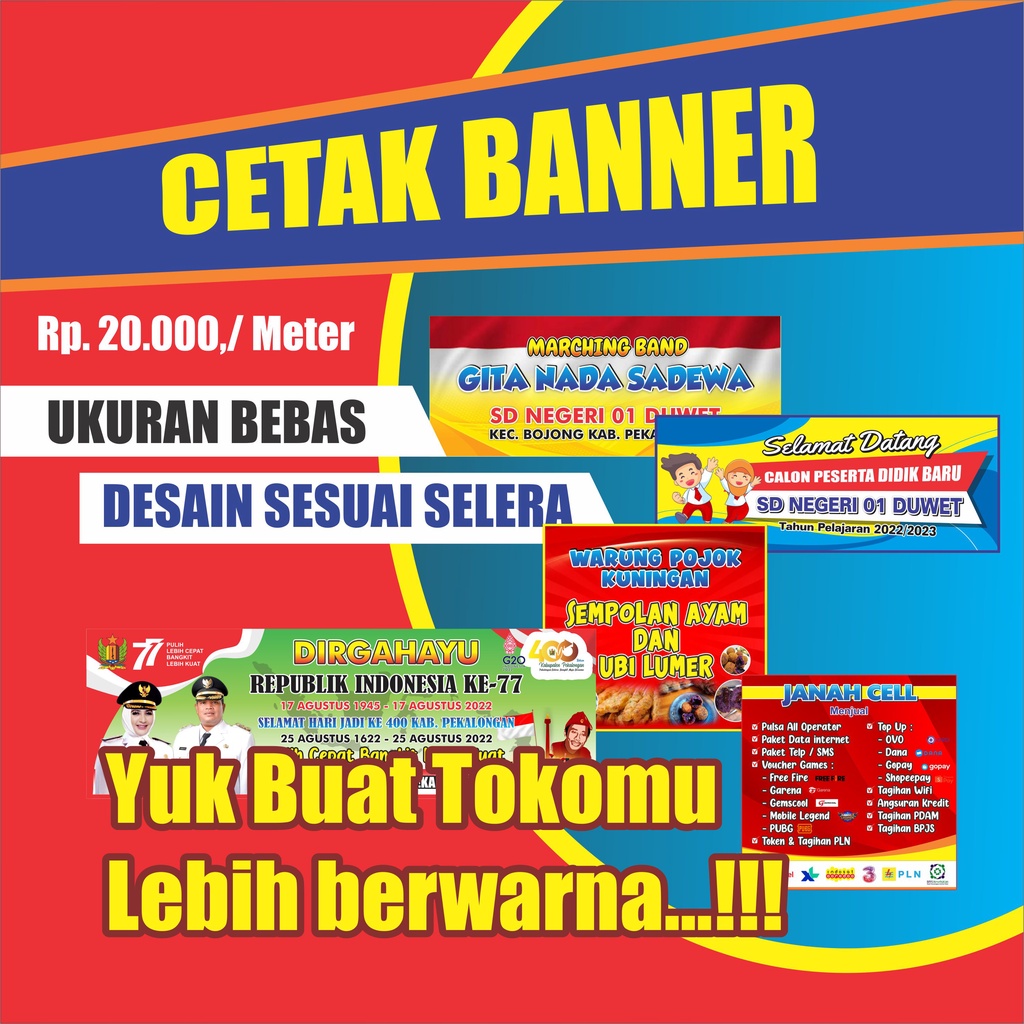 Jual Cetak Banner MMT Backdrop Spanduk Toko Sekolah | Shopee Indonesia