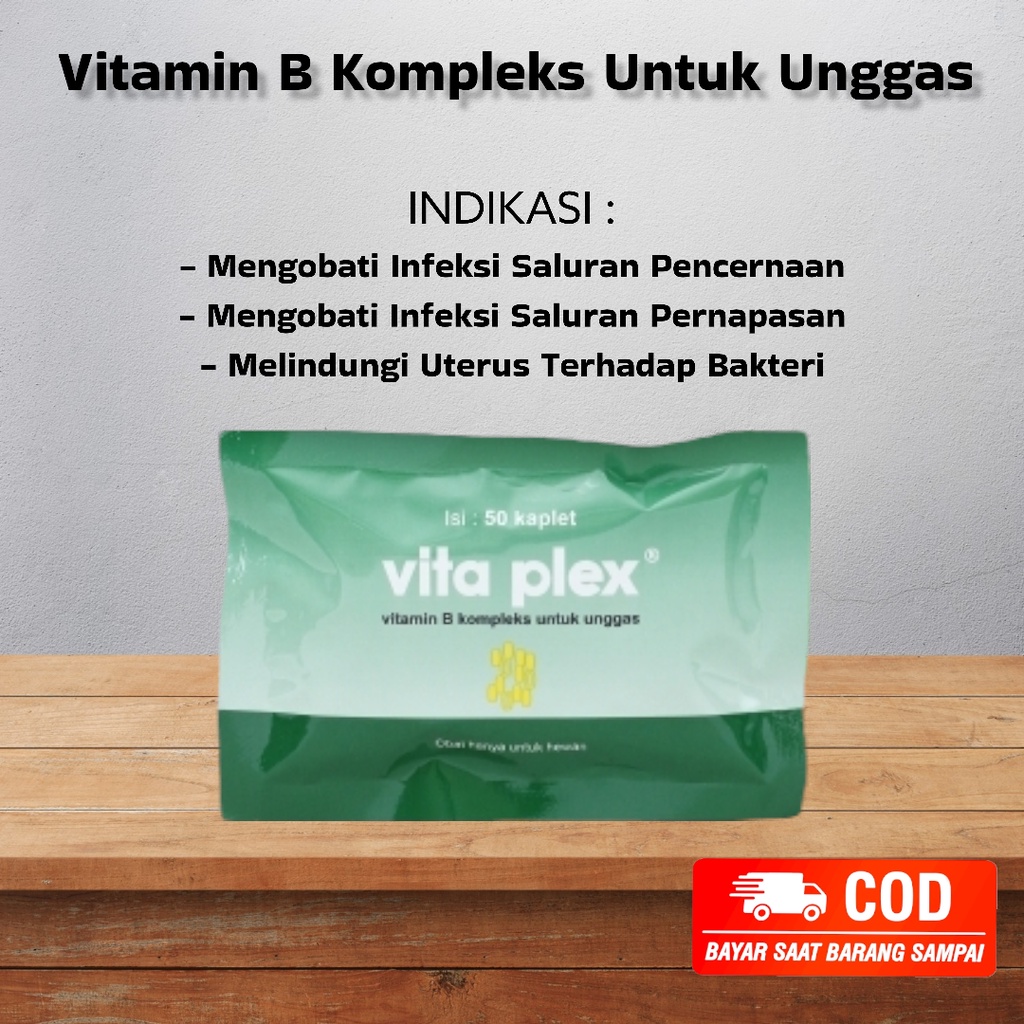 Jual Vita Plex Vitamin B Kompleks Untuk Unggas Kemasan Sachet Isi 50 ...