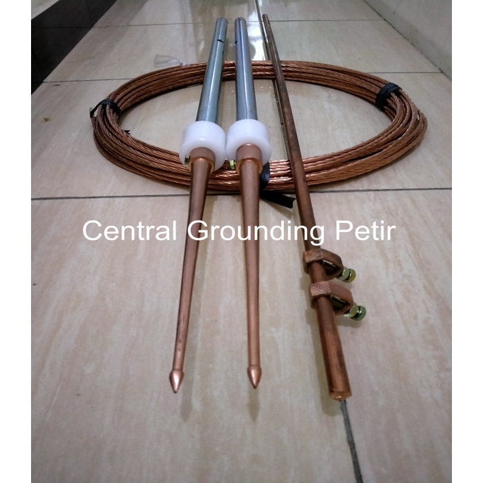 Jual Penangkal Petir 2 Tombak Grounding 58 Full Tembaga 30 Meter