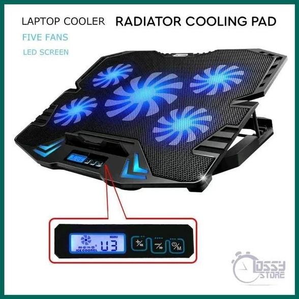 Jual Cooling Pad Laptop Gaming Kipas Pendingin 5 Fan Extra USB Port