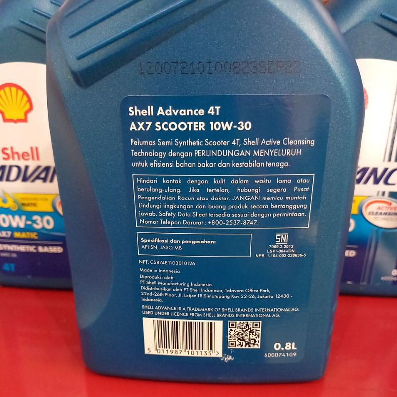 Jual Shell Advance 4T AX7 Matic 10W-30 0,8L | Shopee Indonesia