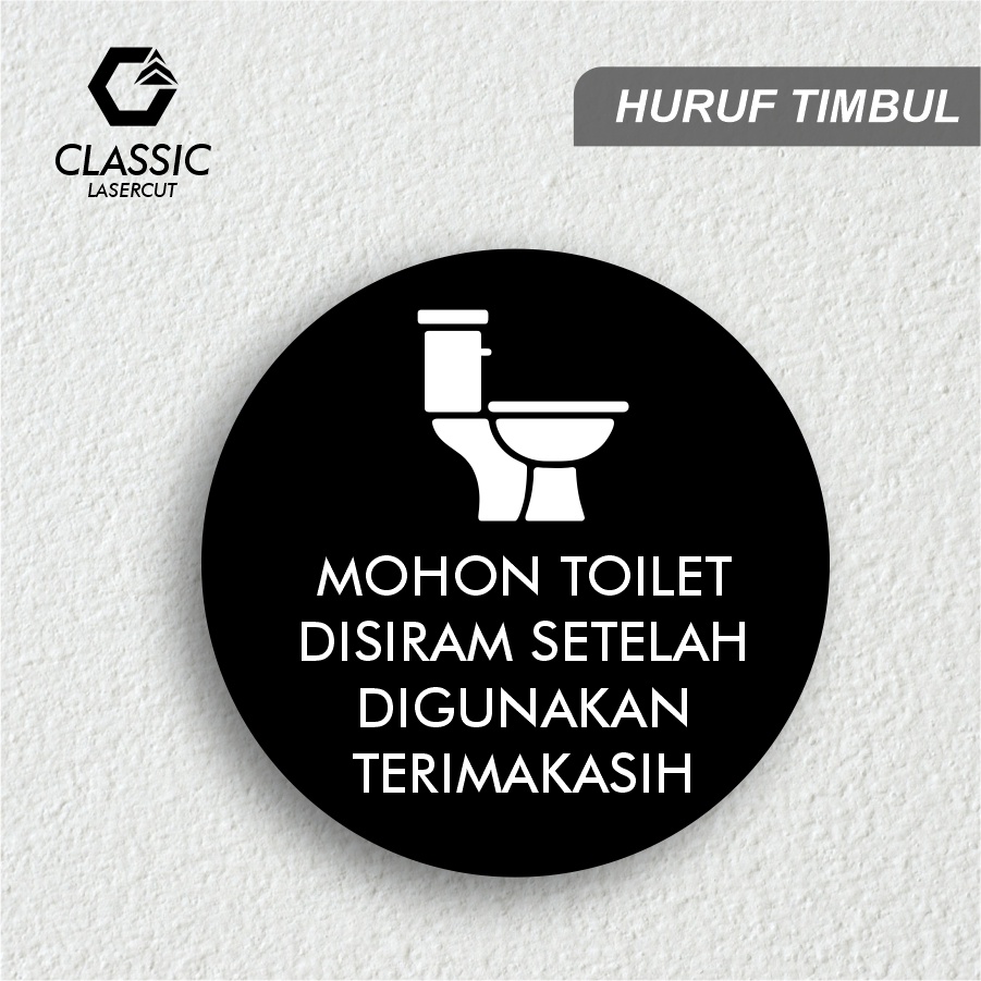 Jual Penanda Toilet Harap Di Siram Sign Board Akrilik Toilet Harap Disiram Signange Akrilik