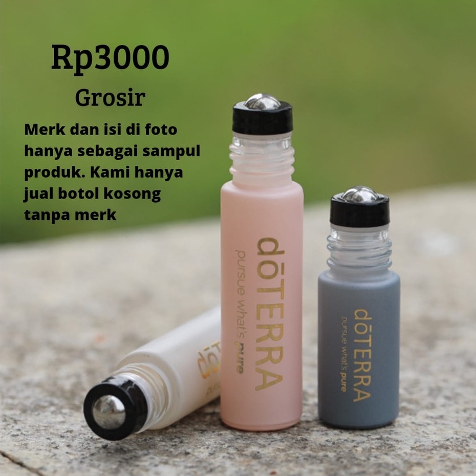 Jual Botol Rol On 10ml Kaca Frost Tutup Silver Rol Steinless Black Cup