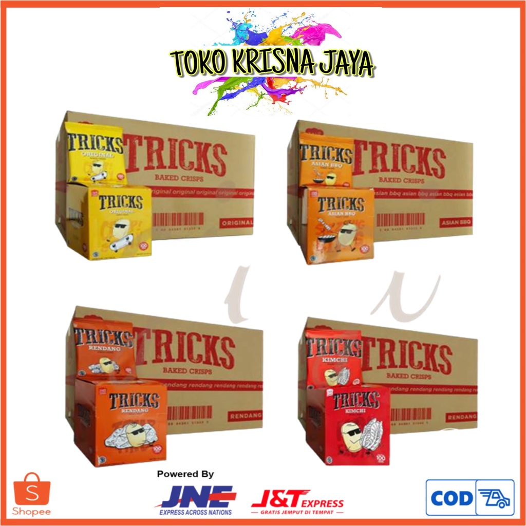 Jual 1 DUS TRICKS CRISPS SNACK KENTANG RASA ORIGINA | KIMCHI | ASIAN ...